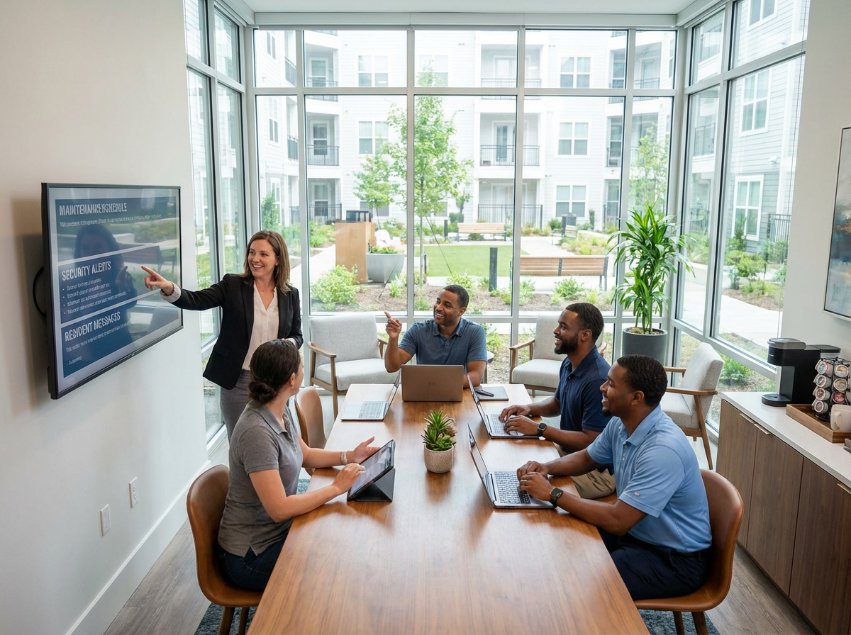 Improving Apartment Community Operations Through Tenant Communication, Staff Training, and Centralized Service Teams 2 Dashboard tracking apartment maintenance KPIs and work orders
