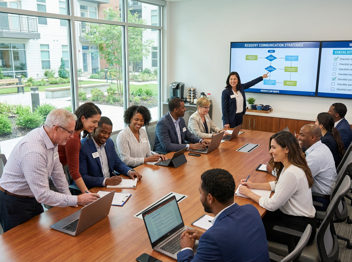 Workflow and SOP mapping for apartment community operations