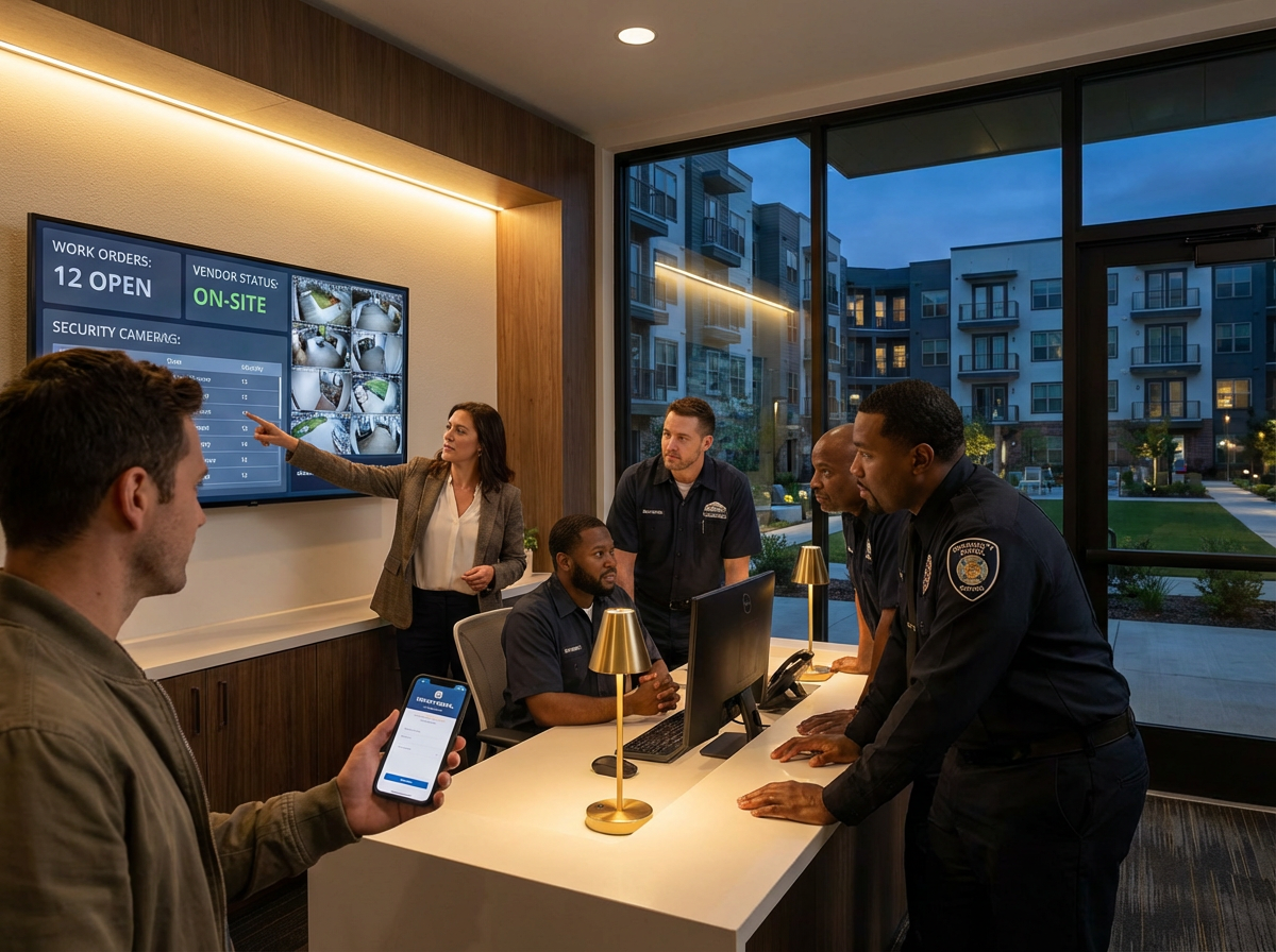 Centralized workflow and vendor management dashboard for property managers