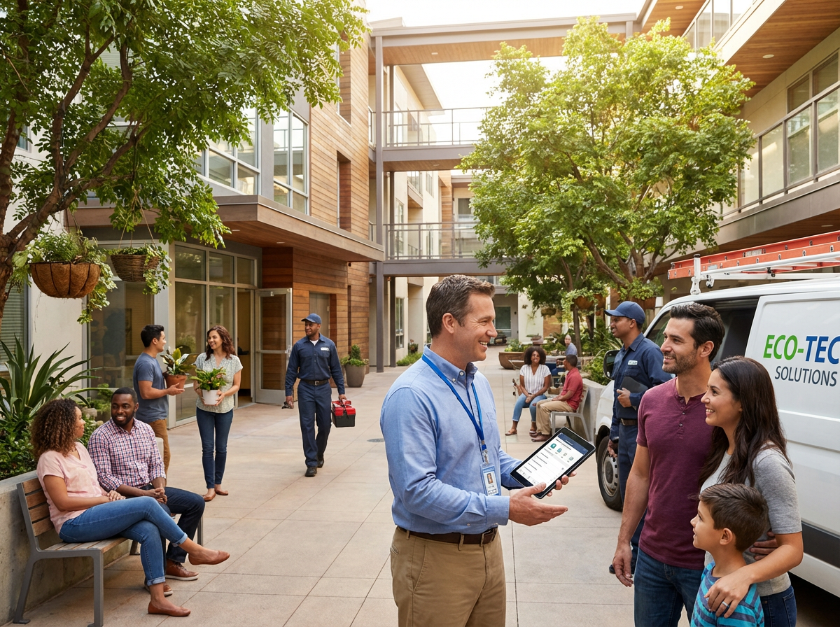 Coordinated apartment operations team and vendor management
