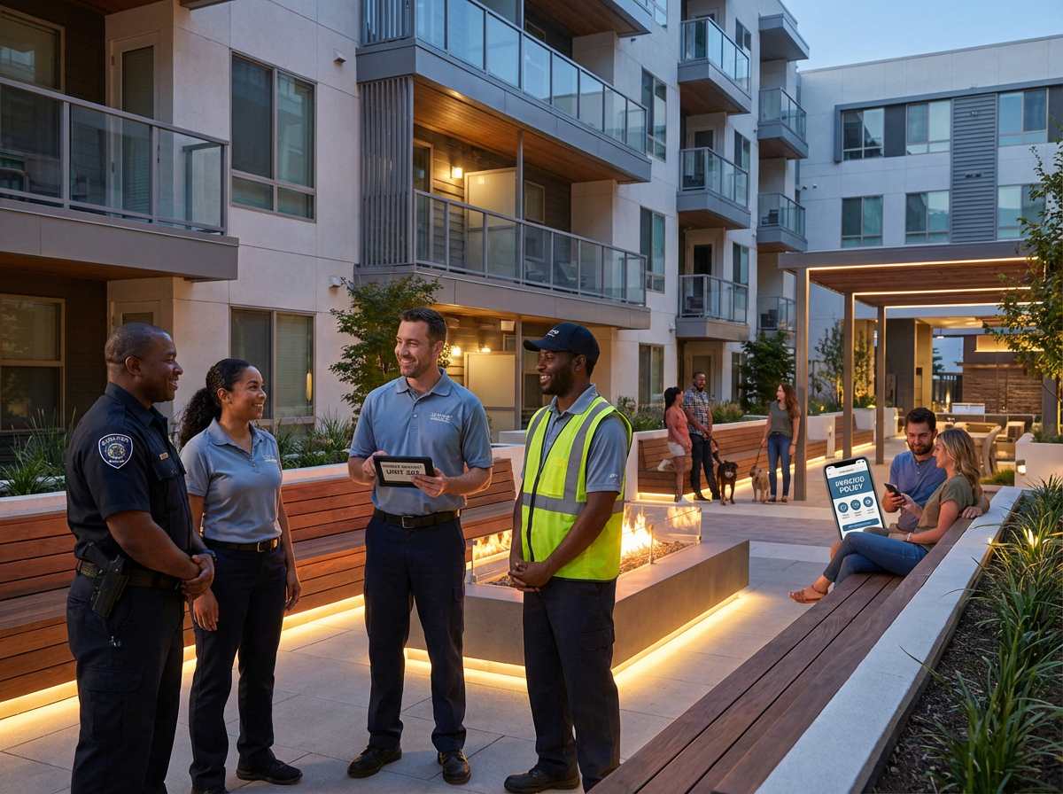 Tenant Education and Communication Strategies for Modern Apartment Communities Supported by Centralized On-Site Service Teams 2 On-site property team in a training session reviewing emergency procedures