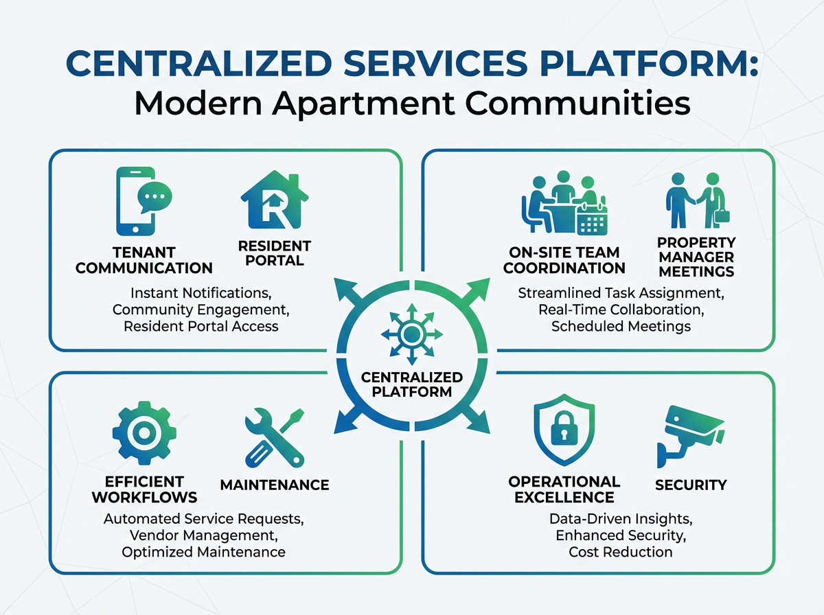 Centralized communication and expectation-setting for apartment residents