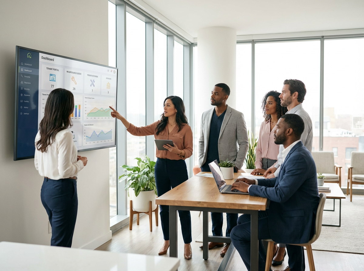 On-site services team managing maintenance, security, trash, and towing