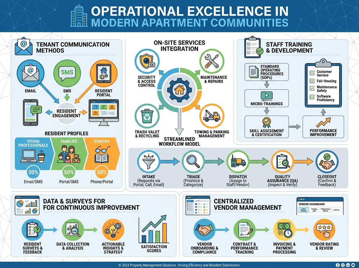 Resident communication systems and digital tools for apartment operations
