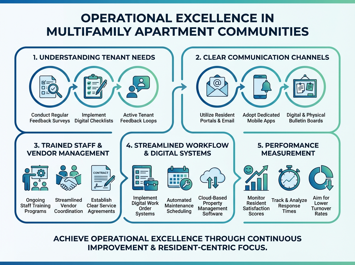 Operational Excellence in Multifamily Apartment Communities Through Tenant Communication, Staff Training, and Centralized On-Site Services 1 Multifamily apartment community focused on operational excellence and resident satisfaction