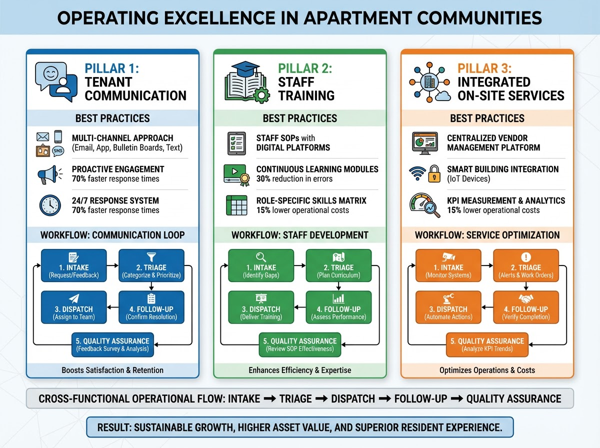 Operating Excellence in Apartment Communities Through Tenant Communication, Staff Training, and Integrated On-Site Services 1 Digital tenant communication tools and feedback channels in an apartment community