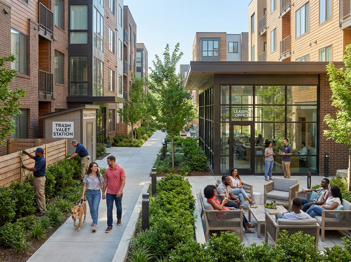 Resident Experience and Operations Excellence in Modern Apartment Communities: Practical Guide for Property Managers 2 Onsite apartment services team coordinating maintenance, security, and operations