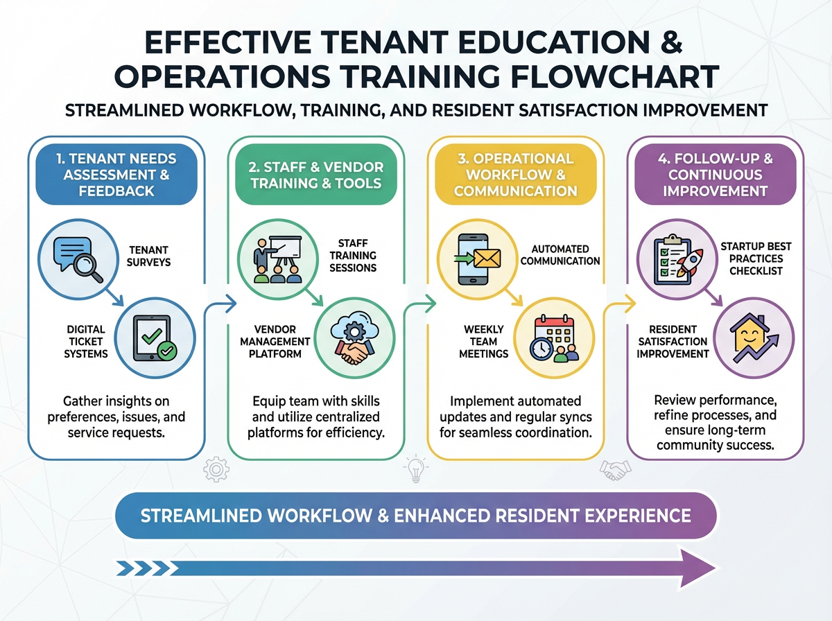 Tenant Education, Communication, and Operations Training for Modern Apartment Communities: Practical Frameworks to Enhance Resident Experience and Property Operations 1 Property manager reviewing tenant education strategies and feedback data